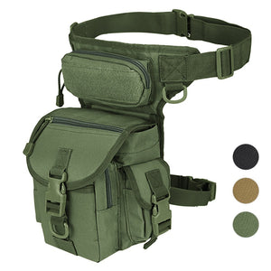 Military Tactical Drop Leg Bag Tool Fanny Thigh Pack Leg Rig Utility Pouch Paintball Airsoft Motorcycle Riding Thermite Versipack, Army Green