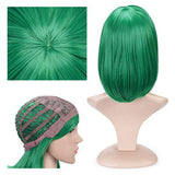 AnotherME 11.5" Short BobWavy Synthetic Hair Wig-Green