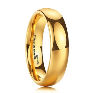 King Will GLORY 6mm Tungsten Ring 24K Gold Plated Wedding Band R245
