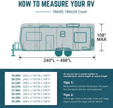 AutoClam Upgraded Travel Trailer RV Cover, Extra-Thick 5 Layers Anti-UV (6 Size)