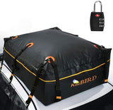 KING BIRD 100% Waterproof Rooftop Cargo Carrier Bag with Built-in Protective Mat, Car Top Carrier with External Non-Slip Mats for All Vehicles with/Without Rack