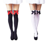 AnotherMe Over the Knee 29.5" Nylon High Sock With Bowknot-2 Pairs