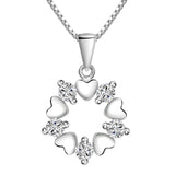 Sterling Silver Diamond Pendant Necklace