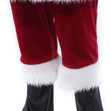 ANOTHERME Men's Santa Claus Deluxe Velvet Christmas Costume Set Wig Included