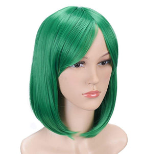 AnotherME 11.5" Short BobWavy Synthetic Hair Wig-Green