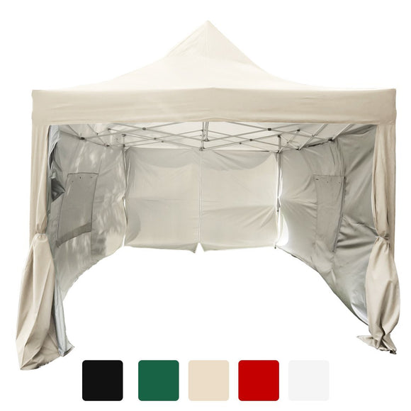 Quictent Privacy Pyramid-roofed 10'x15' Mesh Curtain EZ Pop Up Party Tent Canopy Gazebo 3 adjust point Beige