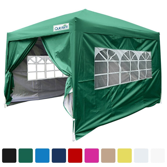 Quictent Silvox 8'x8' EZ Pop Up Canopy Tent 100% Waterproof Green