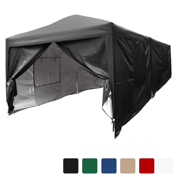 Quictent Privacy 10x20 Feet Mesh Curtain EZ Pop Up Party Tent Canopy Gazebo 100% Waterproof Black