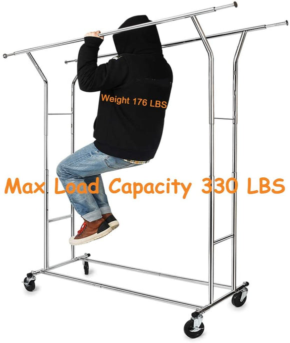 HOKEEPER 330 LBS Load Capacity Heavy Duty Commercial Grade Clothing Garment Rack