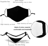 Black Cotton Face Care Set With 6 Masks & 12 Carbon Filters-2 Sets