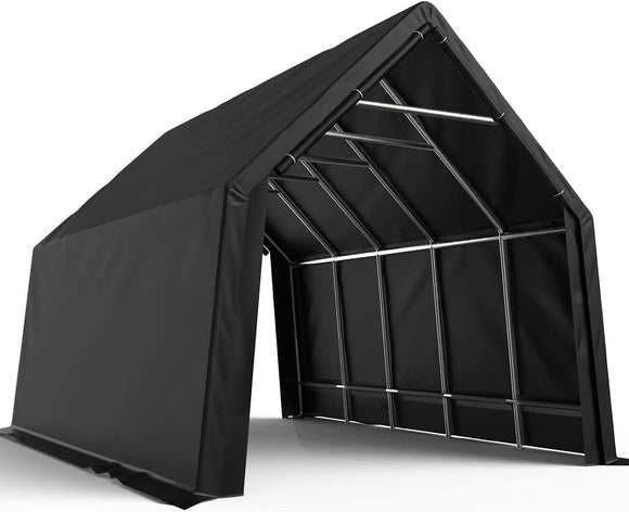 KING BIRD 13' x 20' x 12' Heavy Duty Anti-Snow Carport for SUV, Full-Size Truck and Boat, Outdoor Car Canopy Boat Shelter with Reinforced Ground Bars
