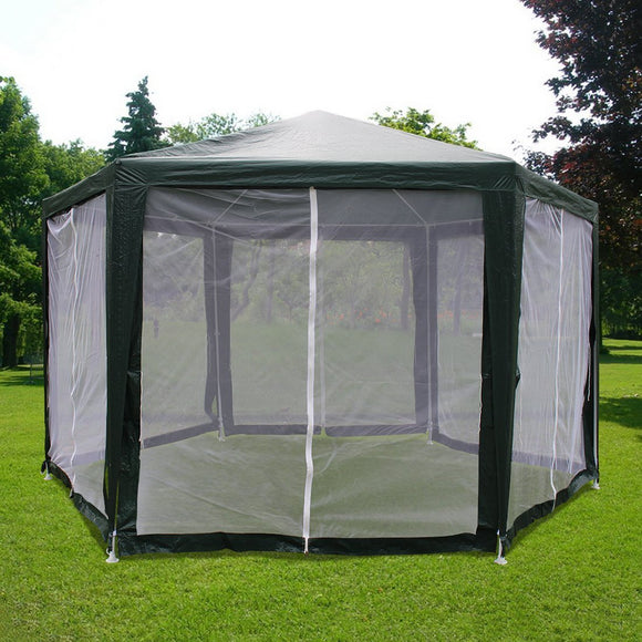Quictent 6'x6'x6' Outdoor Canopy Gazebo Party Wedding tent Screen House Sun Shade Shelter with Fully Enclosed Mesh Side Wall Green