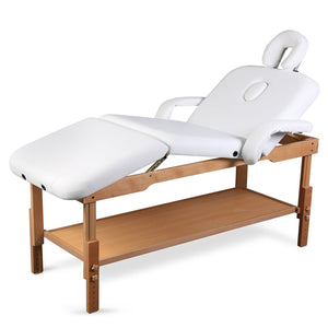 3 Sections Professional Stationary Massage Table Bed Beauty Therapy Salon Couch