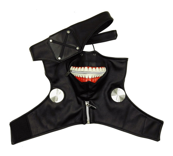 Sale! AnotherMe Tokyo Ghoul Ken Kaneki Season 1 Black Zipper Mask Party Cosplay Accessories High Quality Prop
