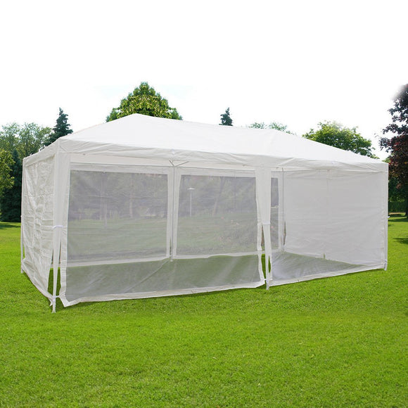 Quictent 10'x20' Outdoor Gazebo Canopy Wedding Party Tent with Mesh Sidewall