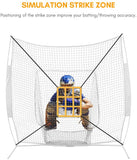 Zupapa 7x7Ft Baseball Practice Net-Red