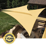 Quictent Triangle 20x20x20FT Sun Sail Shade Canopy Sand