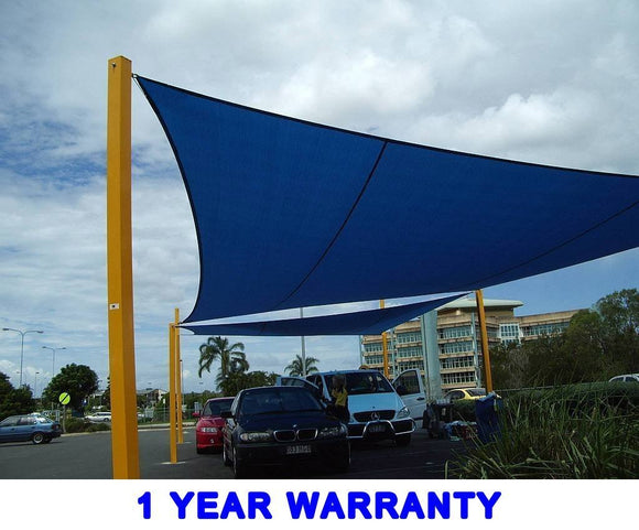 Quictent 24ft. x 24ft. Square Sun Sail Shade Canopy UV Block Blue