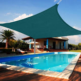 Quictent 185 GSM HDPE 20' x 20' Square Sun Shade Sail-Green