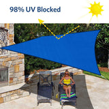Quictent 20'x20' 185G HDPE 98% UV Block Square Sun Shade Sail -Blue