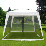 Quictent 10'x10'/7.9'x7.9' Outdoor Canopy Gazebo Party Wedding tent Screen House Sun Shade Shelter with Fully Enclosed Mesh Side Wall Beige