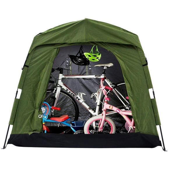 Quictent Heavy Duty Outdoor Pop Up Bike Tent Storage Shed Quick Setup Garage with Automatic rod bracket, Waterproof and Anti-UV Protection Hood (Bike tent)
