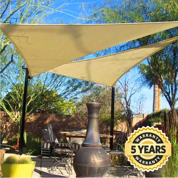 Quictent Triangle 20x20x20FT Sun Sail Shade Canopy White