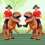 ANOTHERME Halloween Inflatable Dinosaur Fancy Dress Costume for Adult-Brown