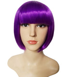 Another Me Wig Women?? Soft Short Bob Wig 11.5 Inches Heat Resistant Fiber Neat Bangs Fashion Party Cosplay Accessories