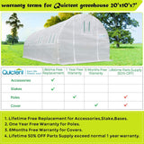 Quictent Upgraded 20' x 10' x 7' Walk-in Greenhouse-White
