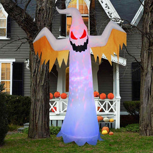 AnotherMe Lighted Color Changing 12' Inflatable Ghost Decoration-White
