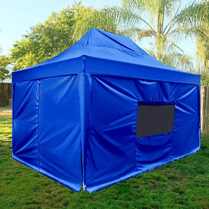 Quictent Upgraded Privacy 10' x 15' Pyramid Pop Up Canopy-Royal Blue