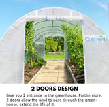 Quictent Upgraded 20' x 10' x 7' Walk-in Greenhouse-White