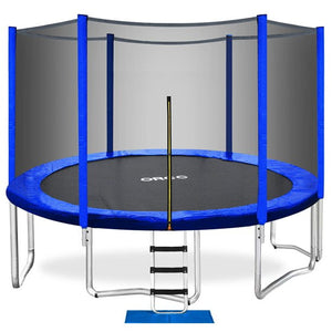 ORCC 450LBS Trampoline for Kids Adults,16 15 14 12 10 8ft Outdoor Trampoline with Enclosure Net Ladder and Rain Cover