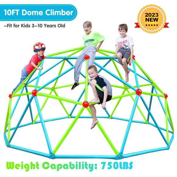 Zupapa 2023 Upgraded Outdoor Geometric Dome Climber with 750LBS Weight Capability, 3-Year Warranty with 3D Assembly Video,Suitable for 1-6 Kids Climbing Frame(Green)