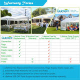 Quictent 10' x 10' Trapezoidal Mesh Netting Party Tent-Beige