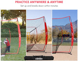 Zupapa 7x7Ft Baseball Practice Set Net-Red