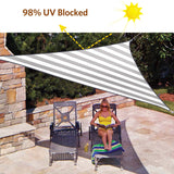 Quictent 185G HDPE 98% UV Block 18' x 18' x 18' Triangle Sun Shade Sail-Green