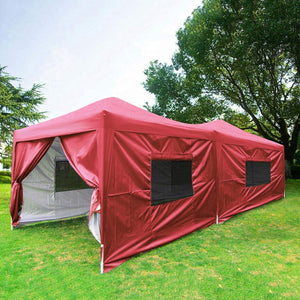 Quictent Upgraded Privacy 10' x 20' Pop Up Canopy-Red