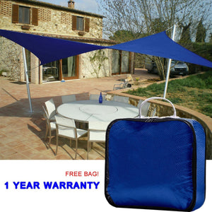 Quictent 185G HDPE Rectangle 13'x10' Sun Sail Shade Canopy UV Block Top Outdoor Cover Patio Garden Blue