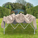Quictent No-Side 10' x 20' Heavy Duty Pop Up Canopy-Beige