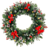 AnotherMe 24" Decoration Wreath Set with 50 LED Lights and Timer