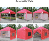 Quictent Upgraded Privacy 8' x 8' Pop Up Canopy-Pink