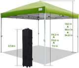 Quictent 8' x 8' Pop Up Canopy With Mesh Netting-Green