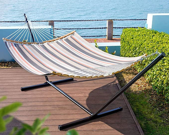 thumbnail image 2 of Portable Steel Hammock Stand – 450lbs Capacity, Indoor/Outdoor Use (SEGAWE) 2 of 4