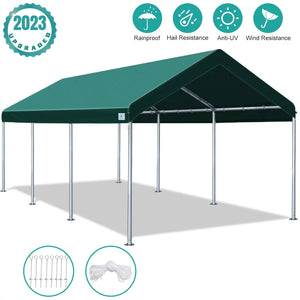tent carport garage ADVANCE OUTDOOR 10' x 20' Heavy Duty Steel Carport Car Canopy Garage B – Brandline