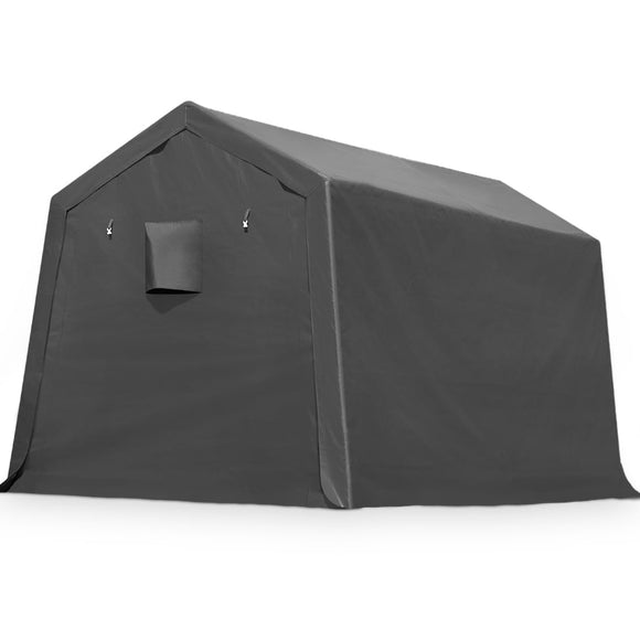 ADVANCE OUTDOOR 8x14 ft Anti-Snow Garage Outdoor Storage Shelter Portable Carport Canopy Tent with 2 Vents & 2 Detachable Roll-up Doors, Storage Shed Kit for Motorcycle ATV Bike Garden Tools Vehicle