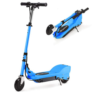 MAXTRA UL Certified Upgraded E100 Adjustable Handlebar Folding Electric Scooter-Blue