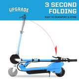 MAXTRA UL Certified Upgraded E100 Adjustable Handlebar Folding Electric Scooter-Blue