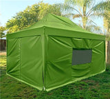 Quictent Upgraded Privacy 10' x 15' Pyramid Pop Up Canopy-Green